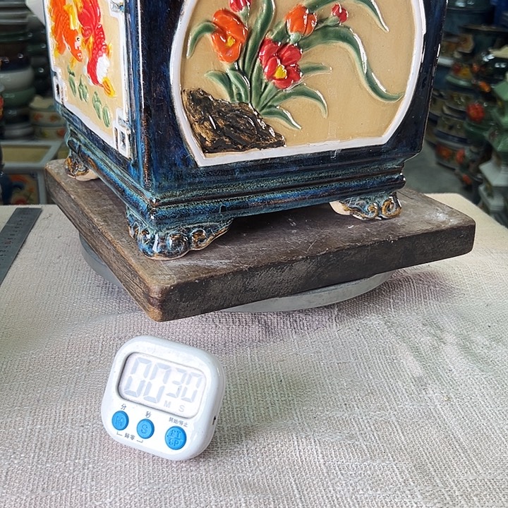 七***月泳坤堂石湾花盆陶瓷