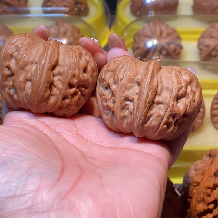 盘***）吊坠文玩核桃元宝44有黄尖