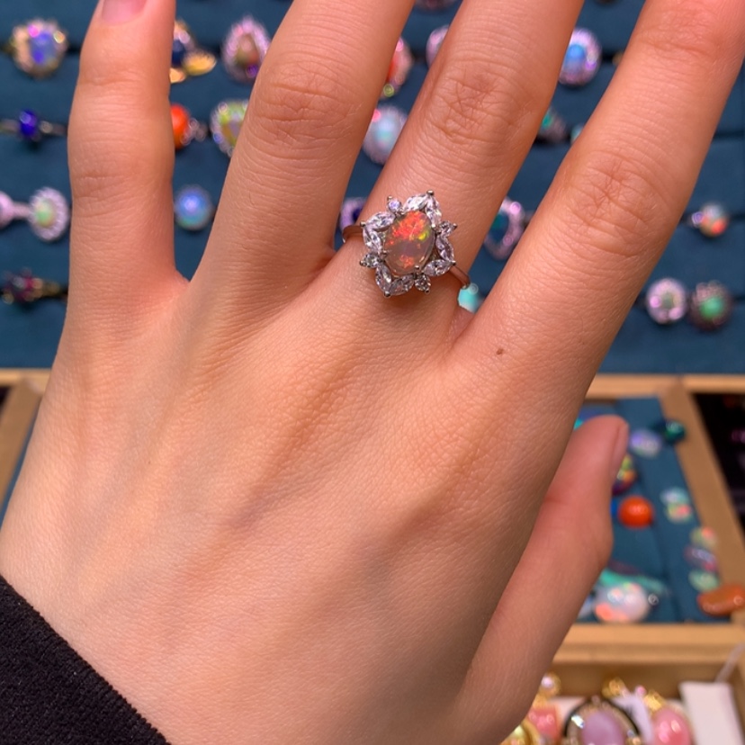 【闪购商品】欧泊戒指款式银S925镶嵌