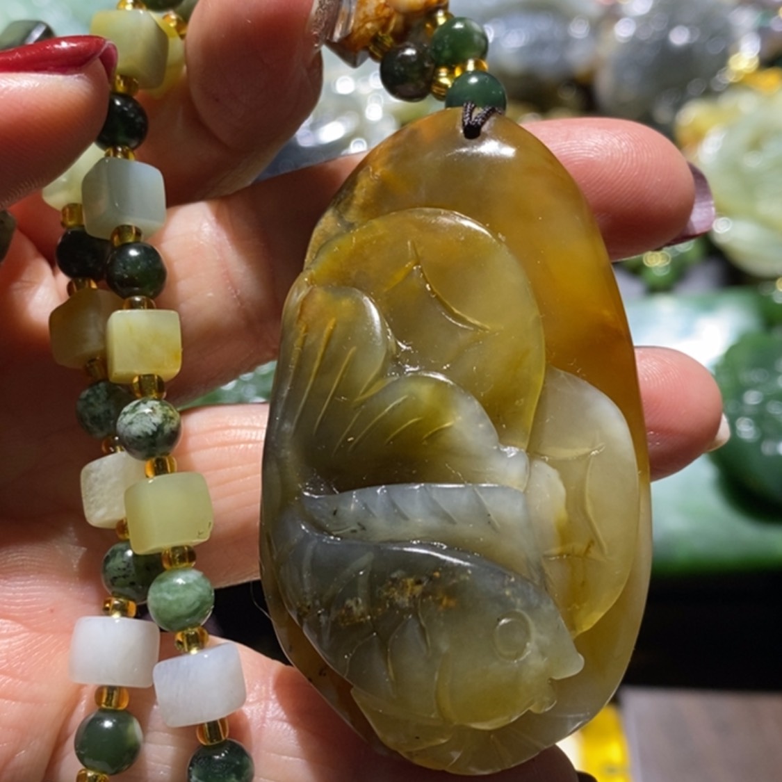 【闪购商品】岫玉毛衣链未镶嵌