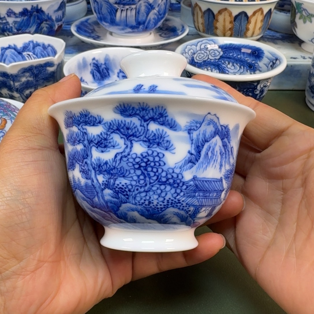 陶景德镇纯手绘茶具圆圆241