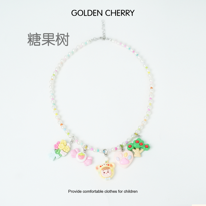 铜合金亚克力项链 【金樱桃 Golden cherry】亲子洋气百搭乖乖可爱