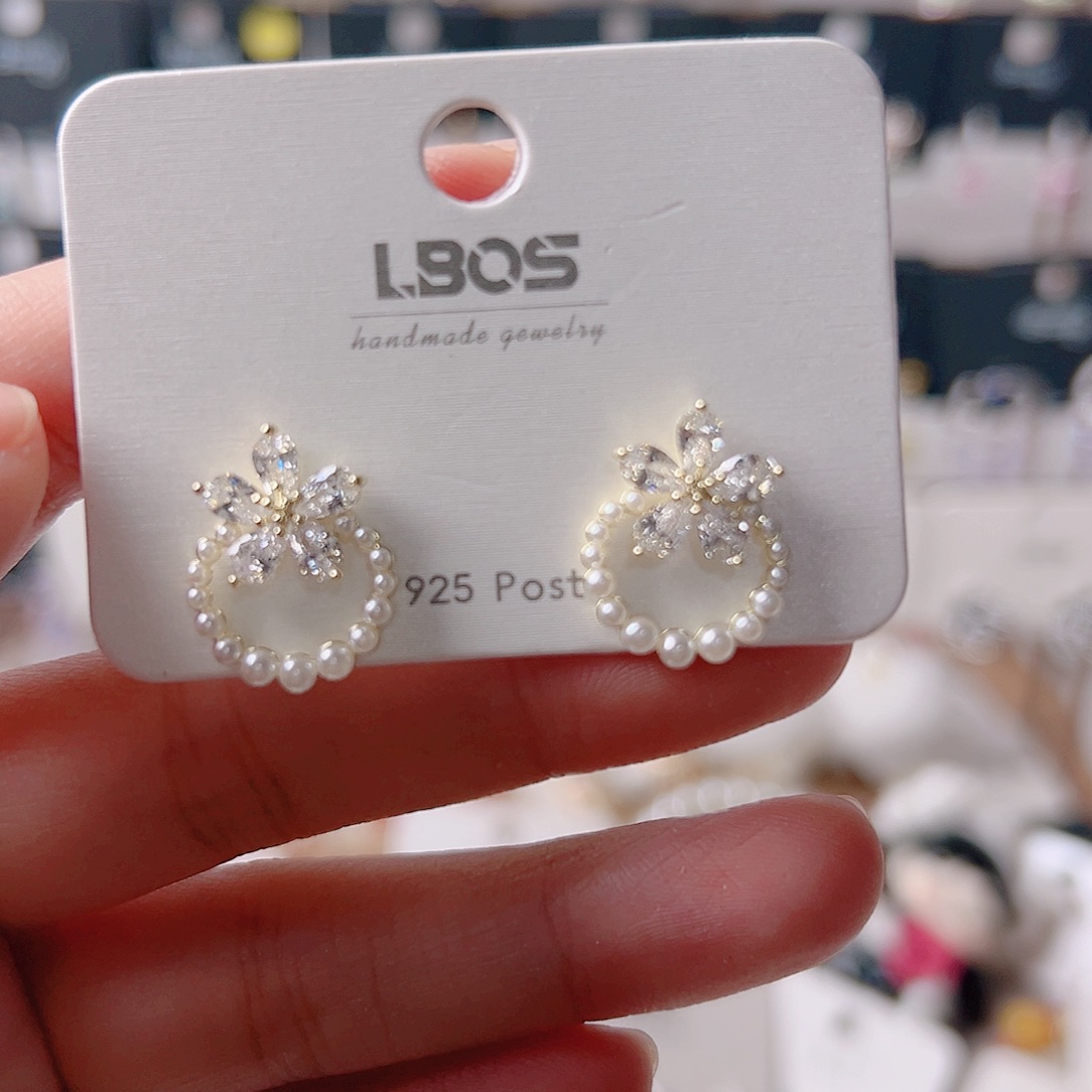 琉璃纯铜合金耳环的