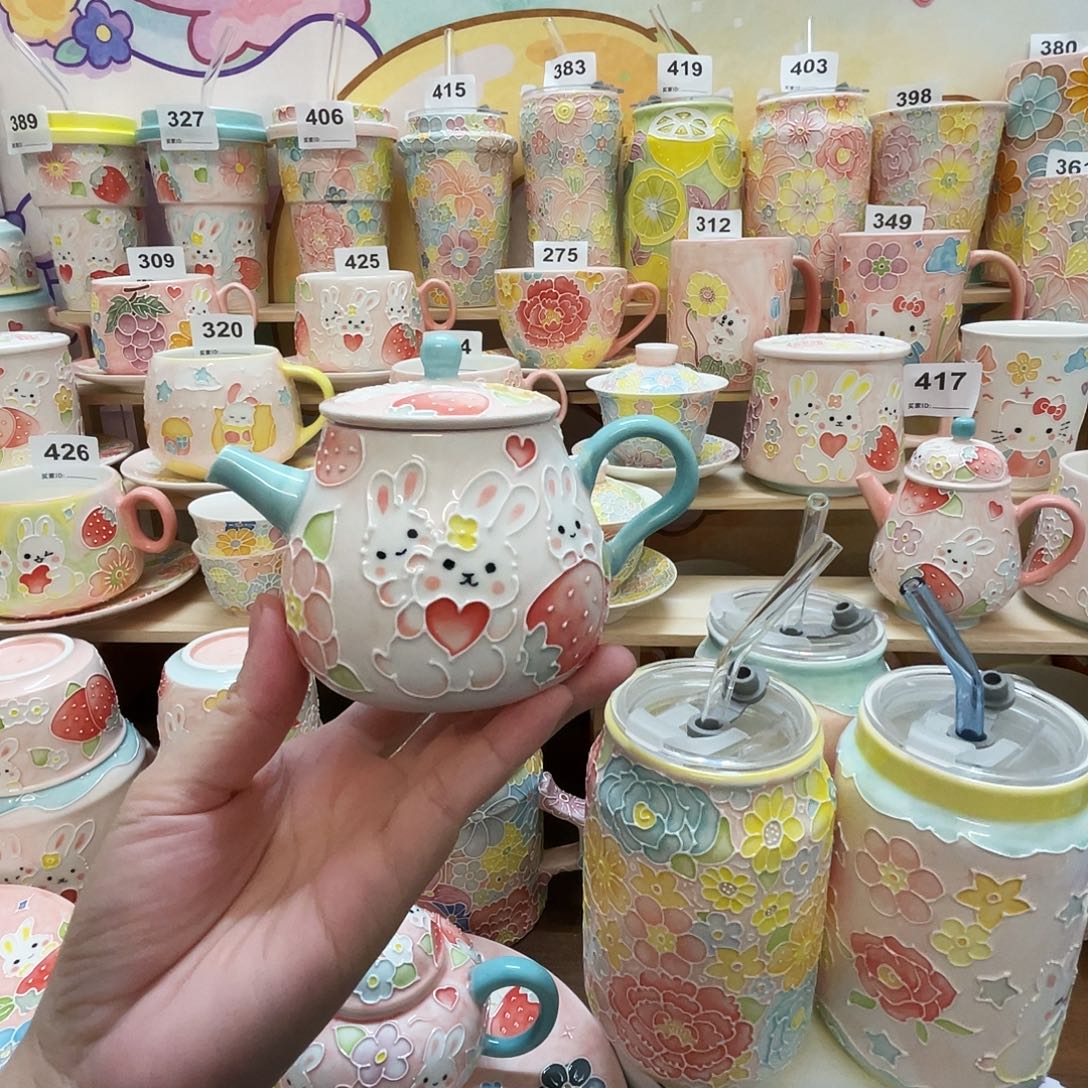 瓷片微瑕玉泥茶壶9号号号