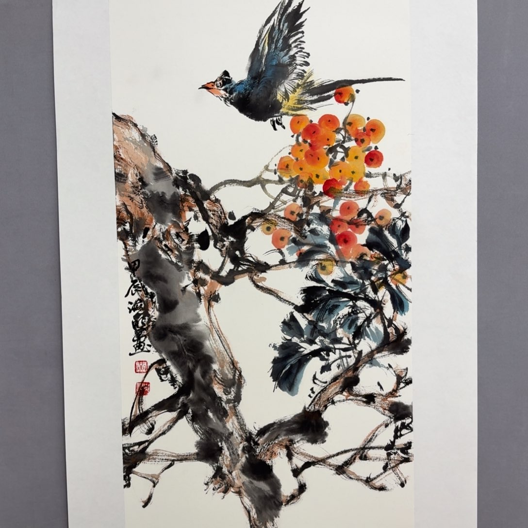 国画艺术家真人手绘