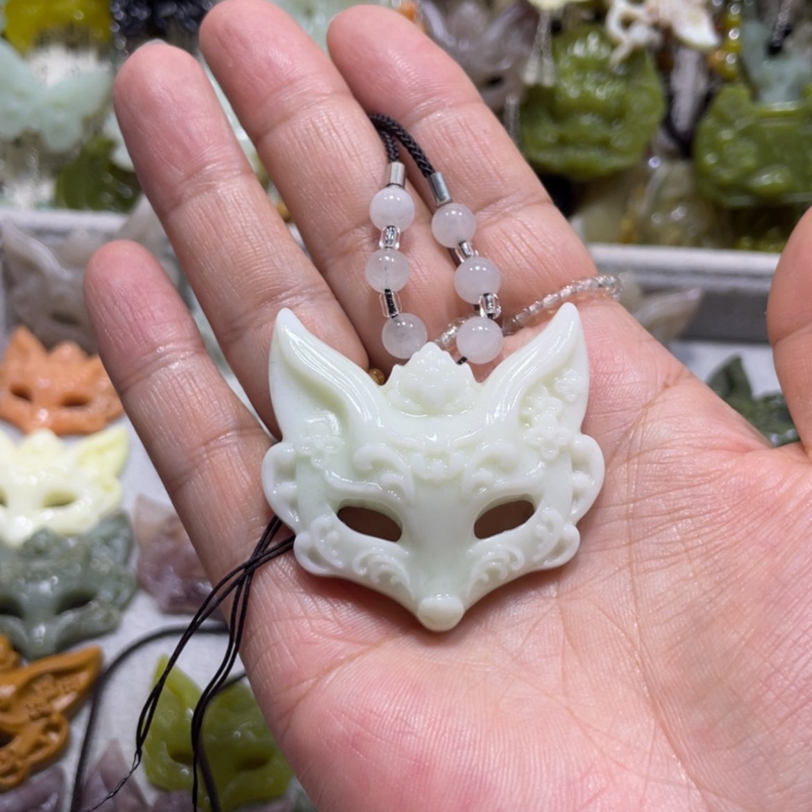 【闪购商品】岫玉颈饰未镶嵌旋***、66吊坠