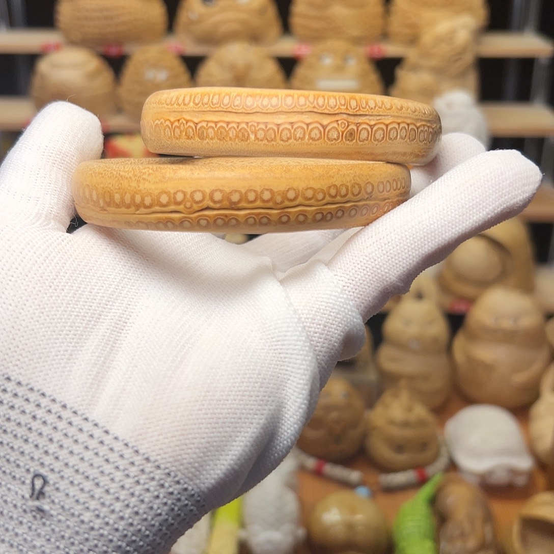 竹类竹根雕手镯单颗