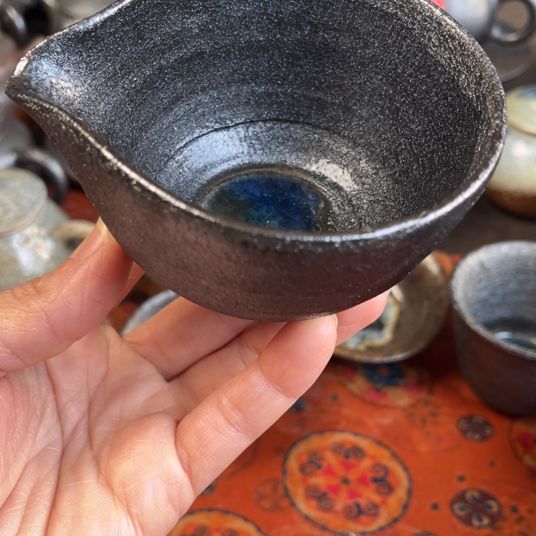 土***质柴烧茶器主人杯杯柴烧