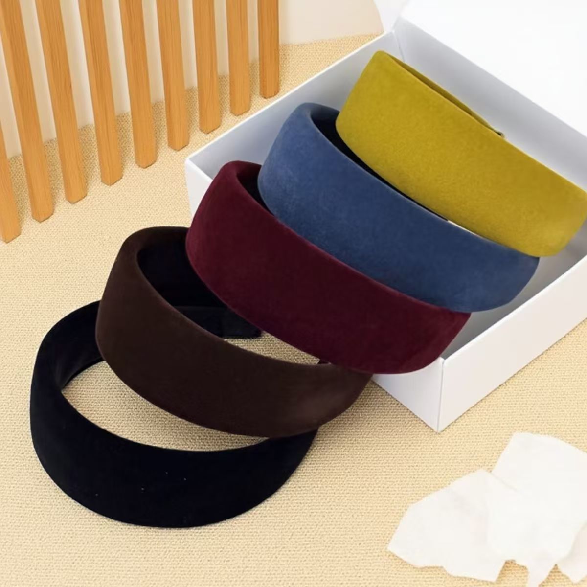 加宽加厚丝绒宽边发箍女高颅顶显脸小压发头箍气质百搭发饰女a