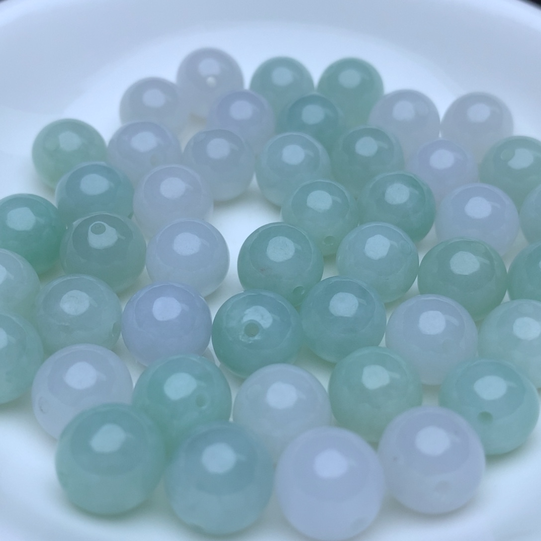 【闪购商品】翡翠手链未镶嵌卡10冰绿白3个