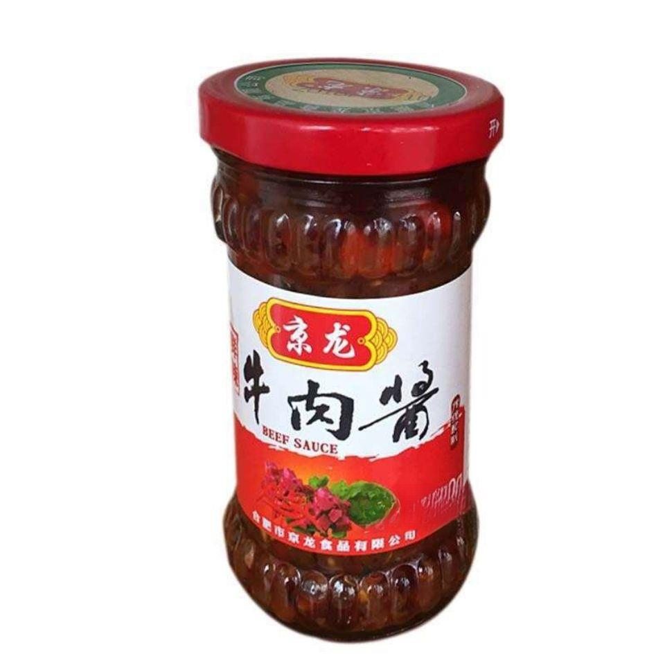 瓶安徽合肥京龙牛肉酱鲜辣牛肉酱拌饭酱特辣辣椒酱调味酱