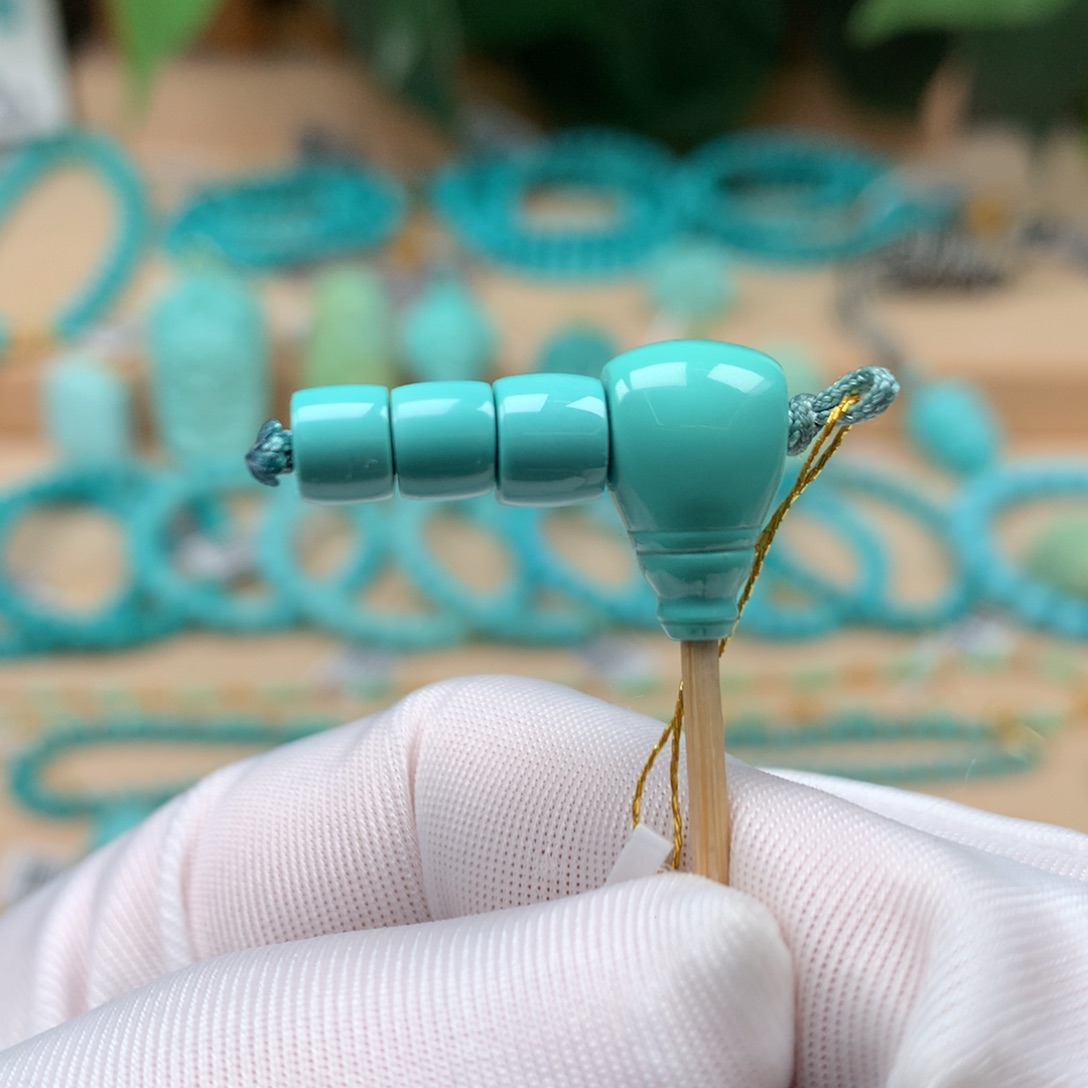 绿松石精品5.5直切未镶嵌