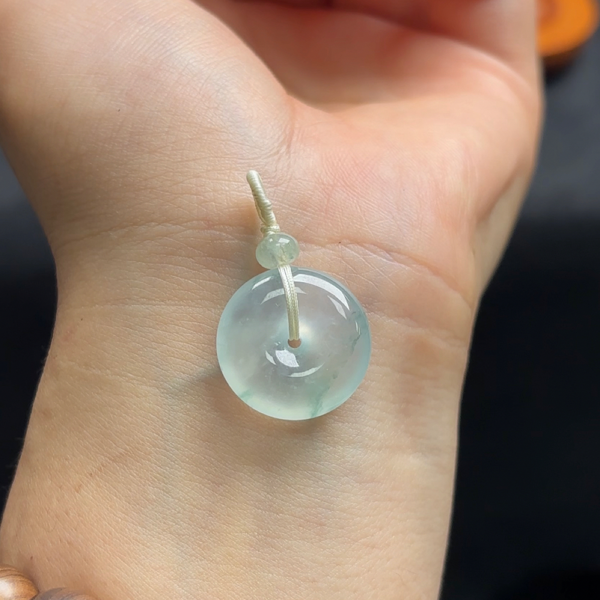 FL（上新）强推冰飘花平安扣翡翠a货挂件