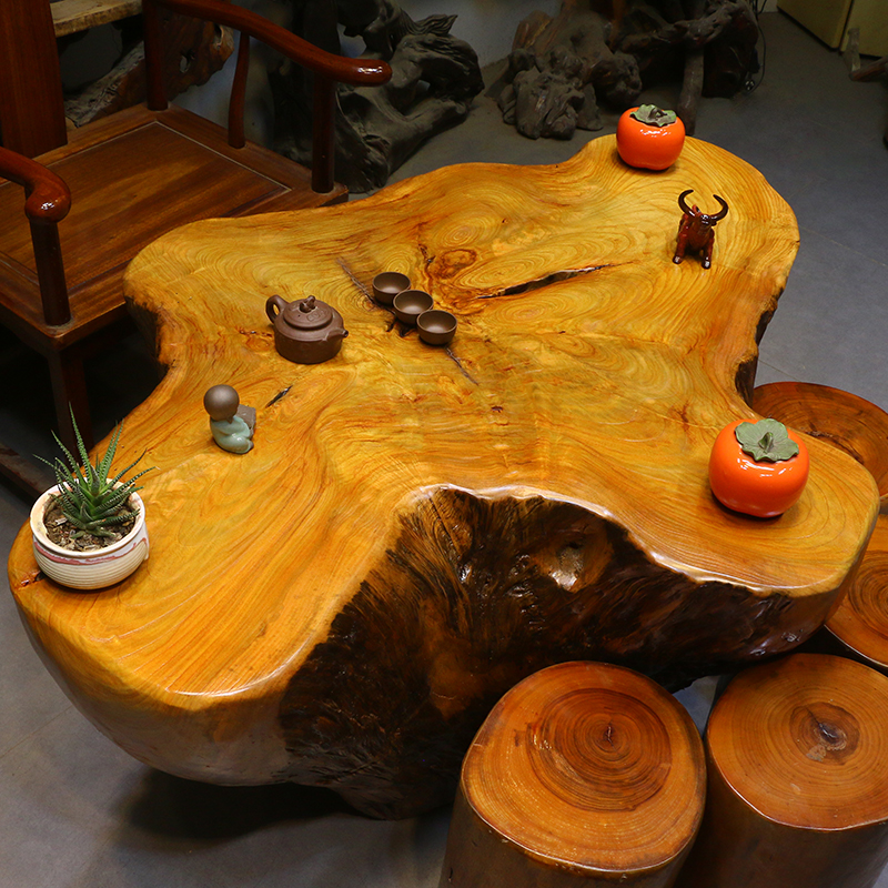 天然树根实木茶台香樟木根雕茶几原木木雕茶海艺术茶桌MH8059