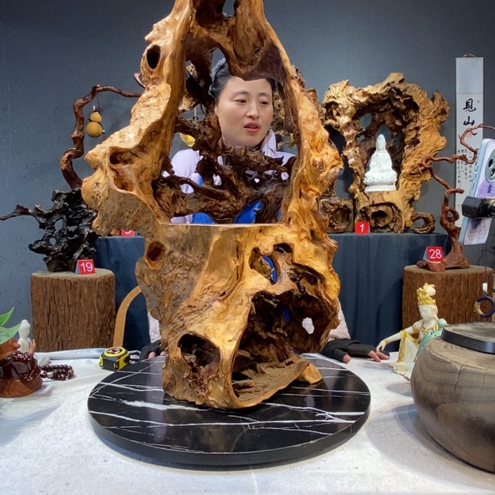去***️木草木堂根艺摆件708
