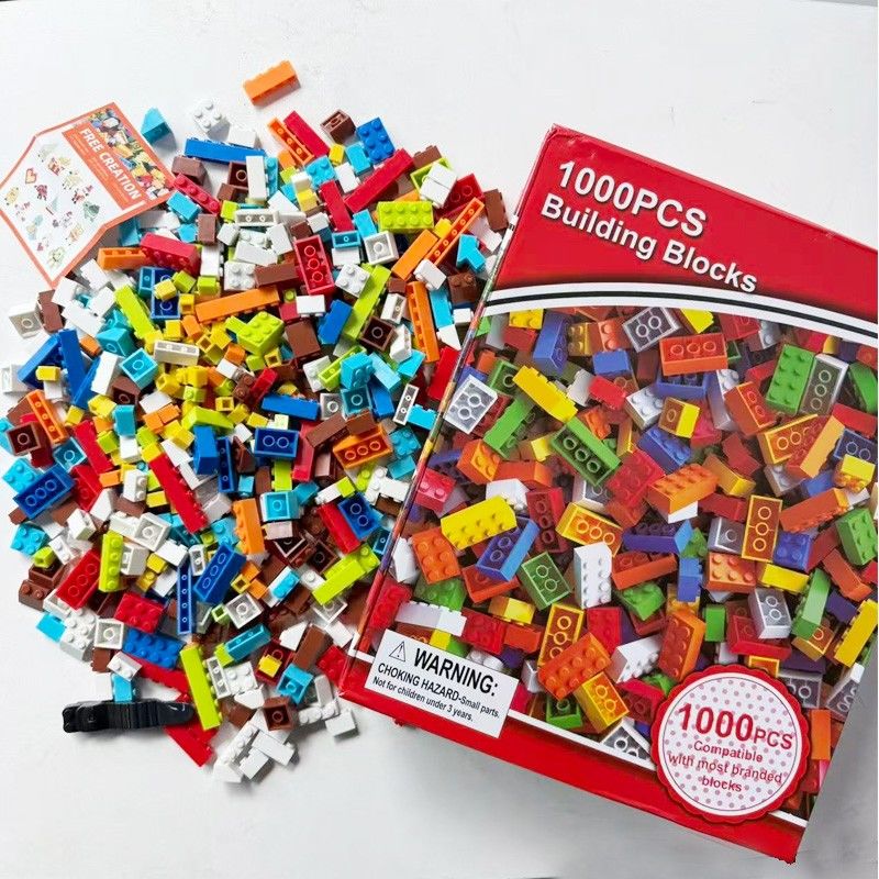【到手约1000颗粒装】散装颗粒积木兼容乐高小颗粒拼装益智玩具