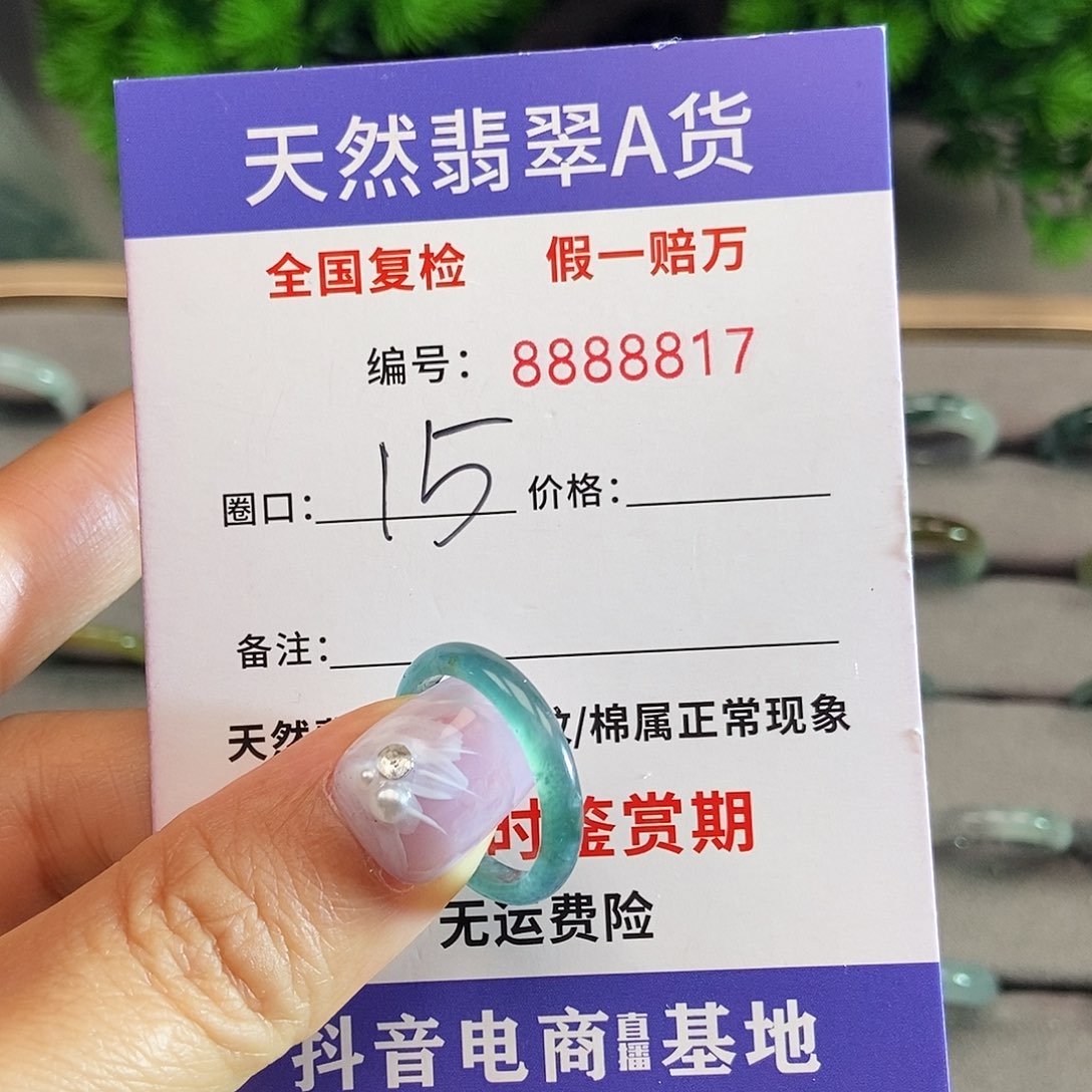 翡翠戒圈未镶嵌8817......