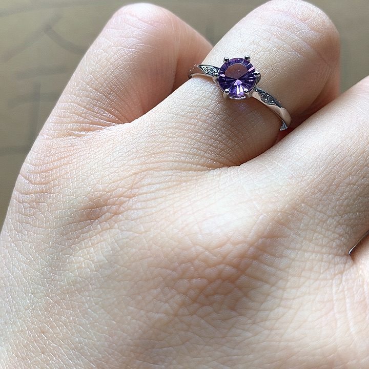 水晶水晶戒指银S925镶嵌