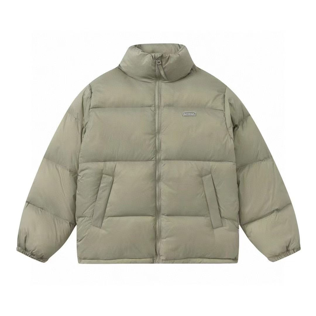 泡菜来的小众立领羽绒服潮流保暖穿搭