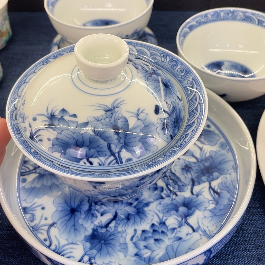 陶景德陶瓷盖碗茶具