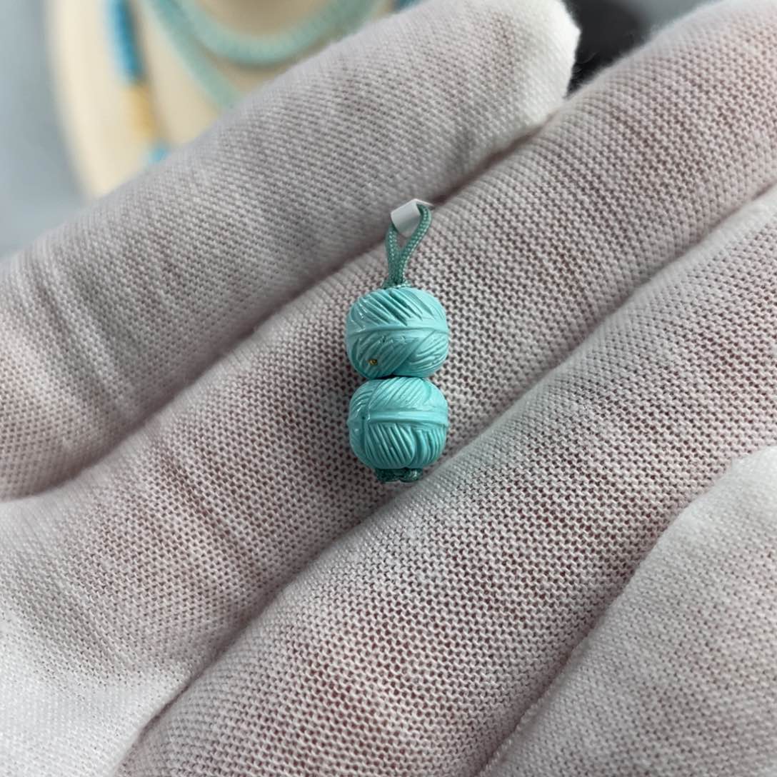 绿松石手链未镶嵌羽毛珠卡7+