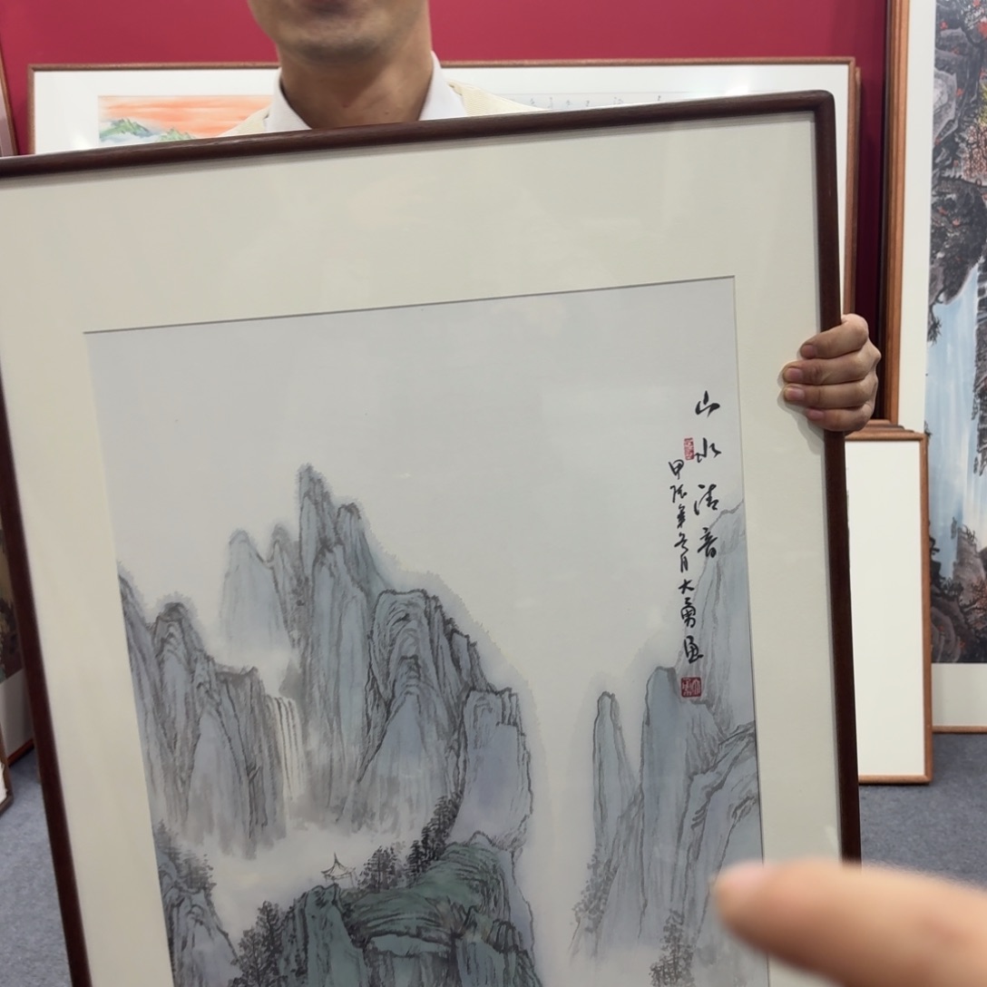 国画带框绘画120/60尺寸