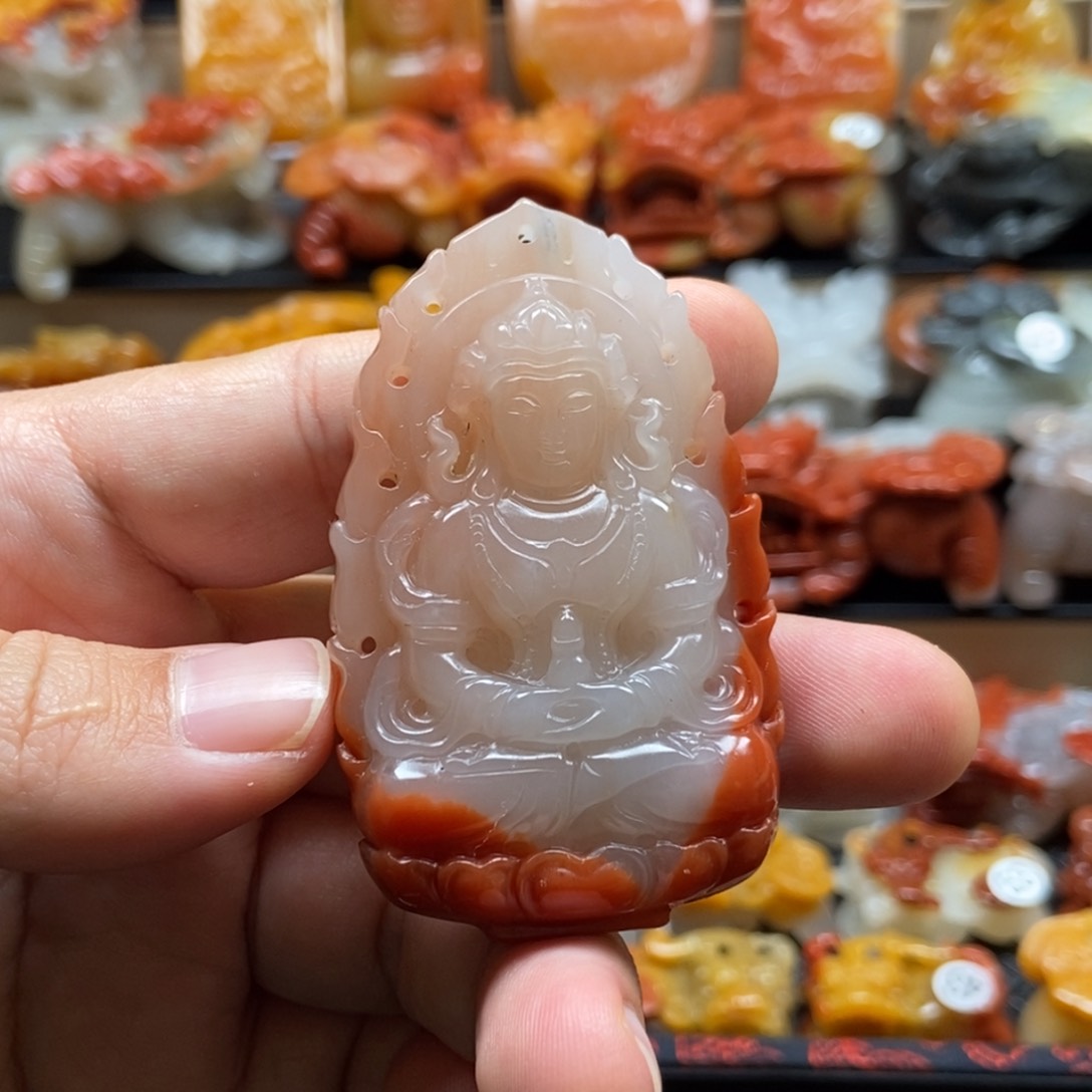 石英质玉（黄龙玉）挂件未镶嵌