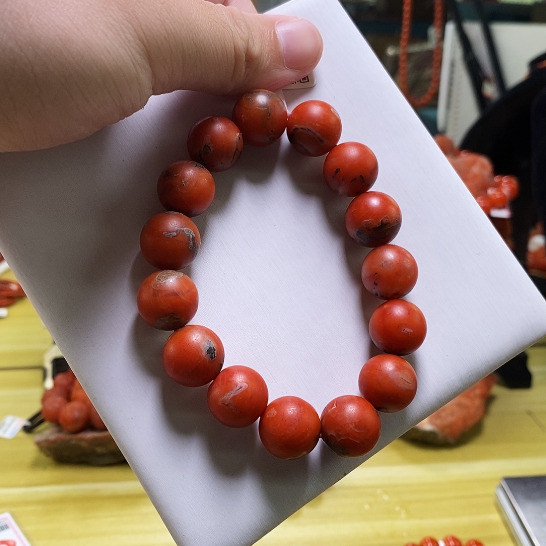 南红玛瑙未镶嵌手链