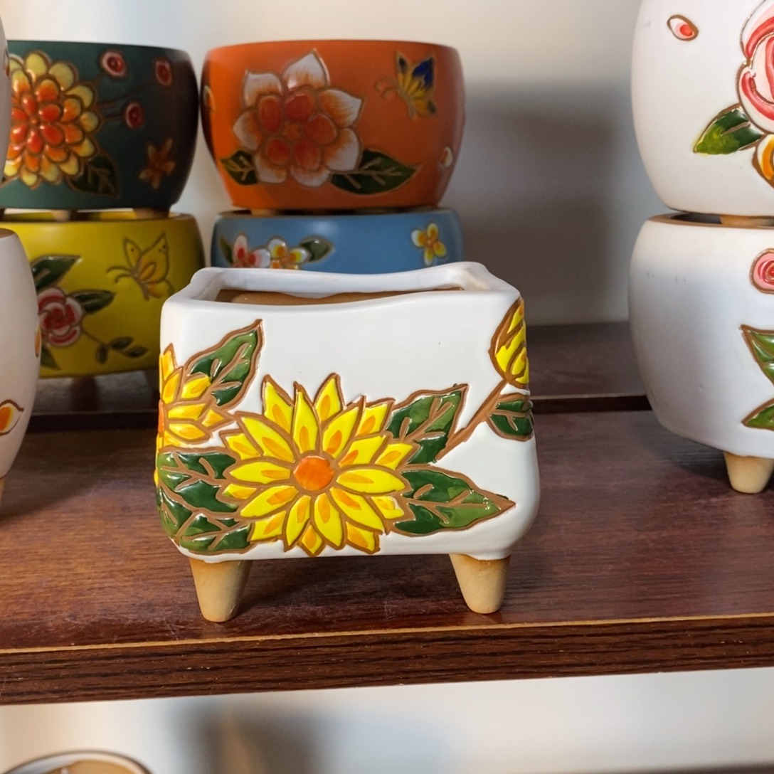 红陶韩式多肉植物花盆