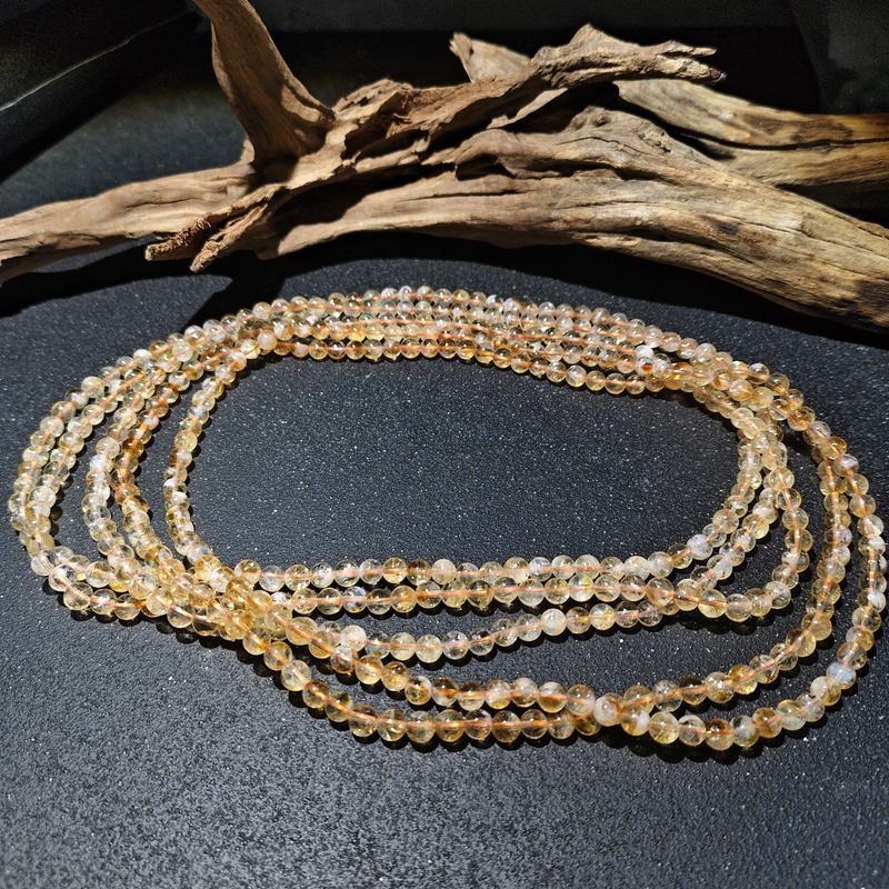 【黑胖珠宝】H0988 天然水晶黄塔晶多圈手链多样性发其一