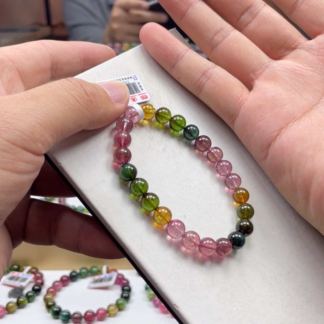 碧玺手串未镶嵌7.5mm.mmmmmmmmm