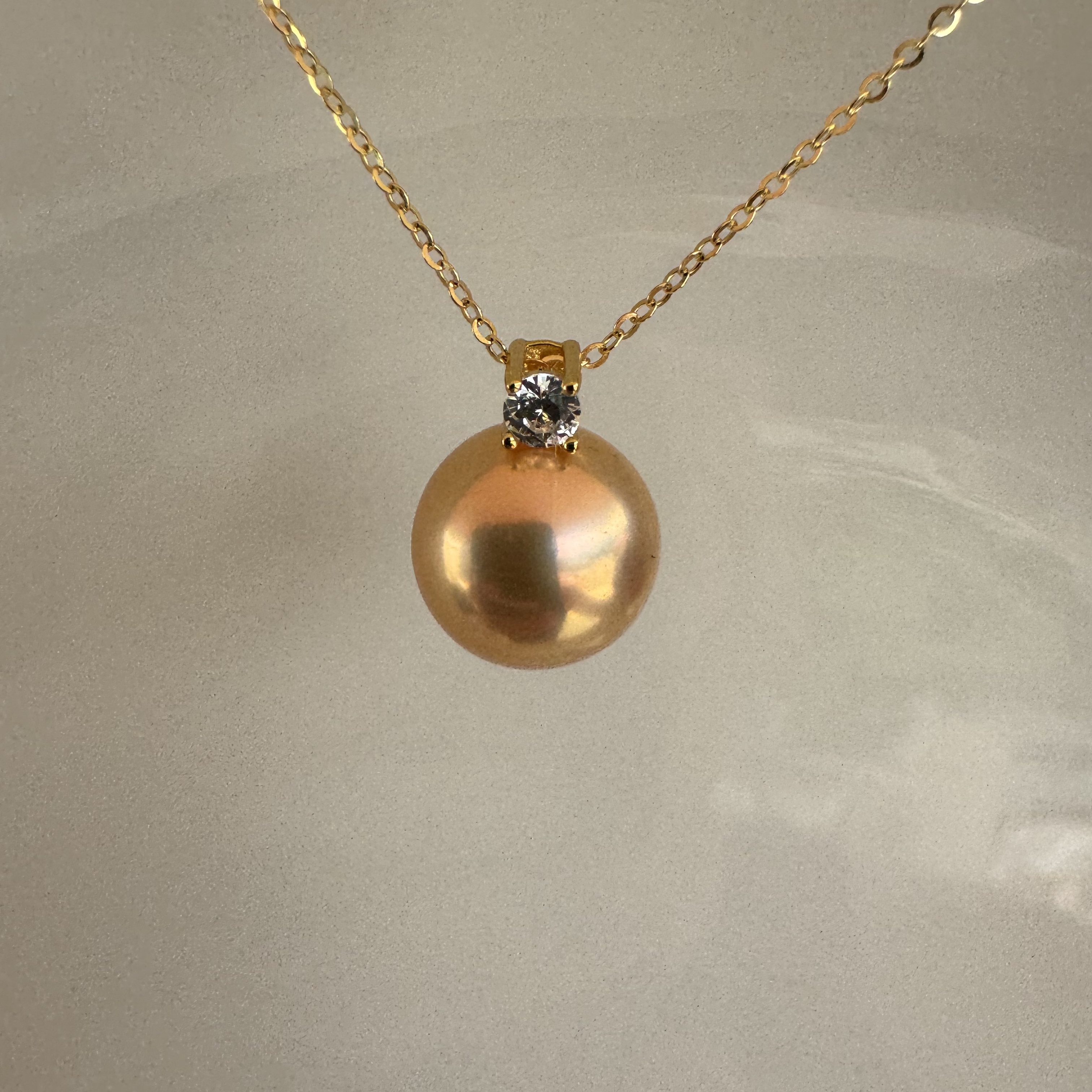 天然淡水珍珠中国红吊坠 10-11mm   S925银