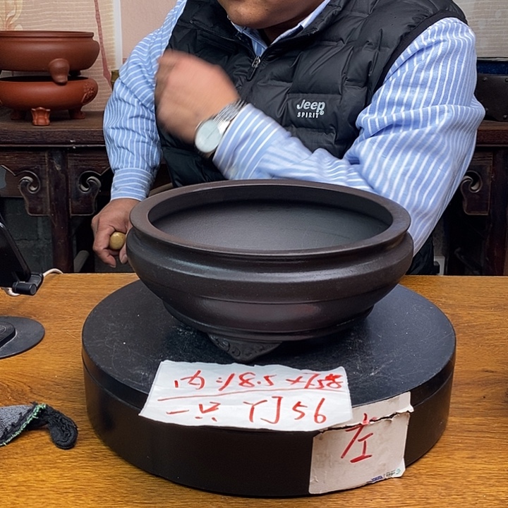 紫砂花盆货号一只YJ56