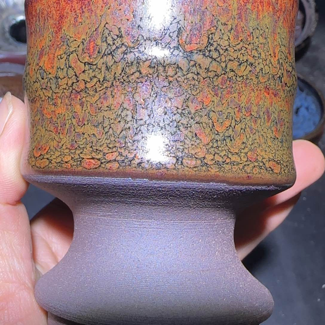 茶盏福建盏茶器高脚竹节