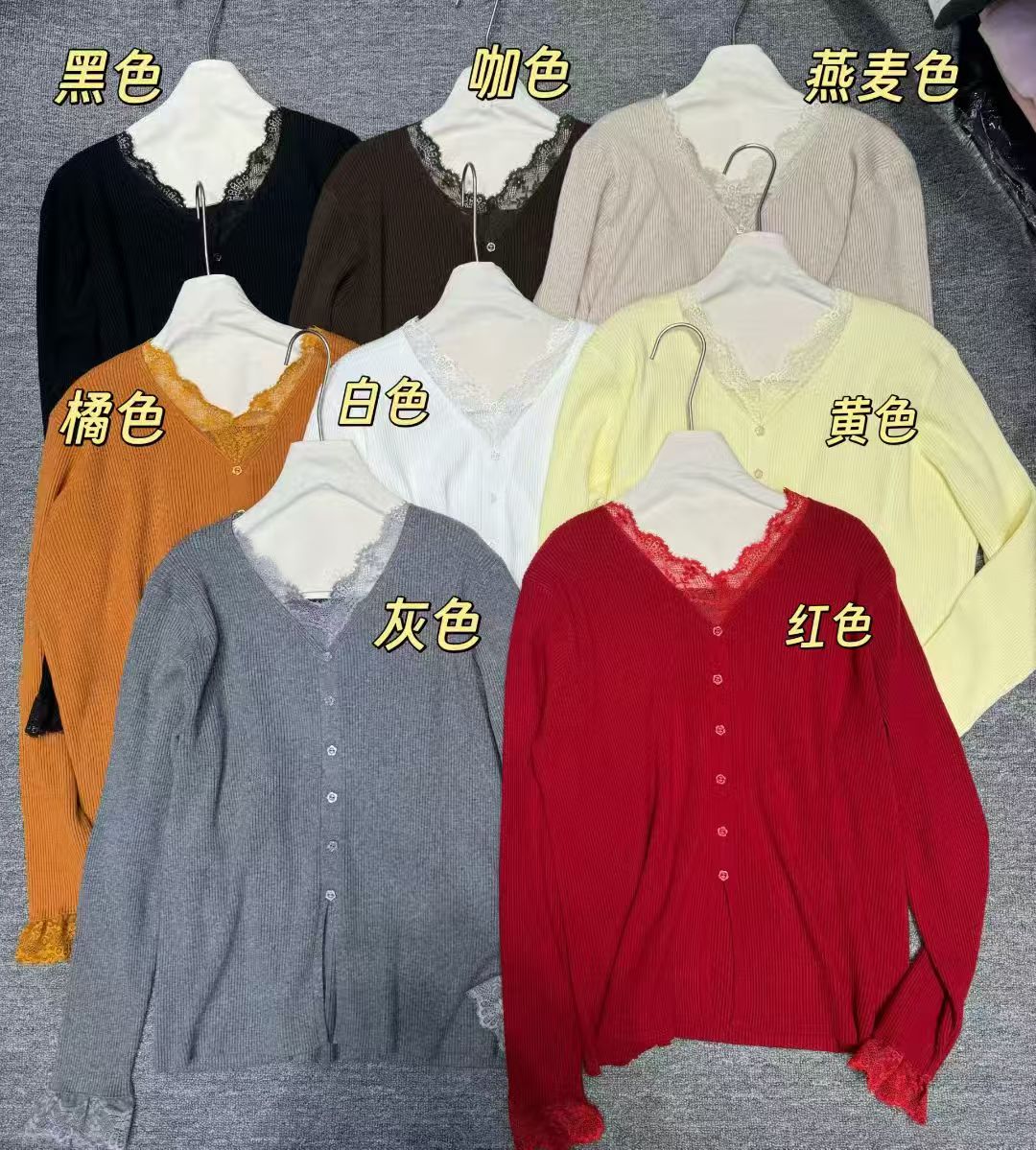 A8#861#针织蕾丝小衫 X