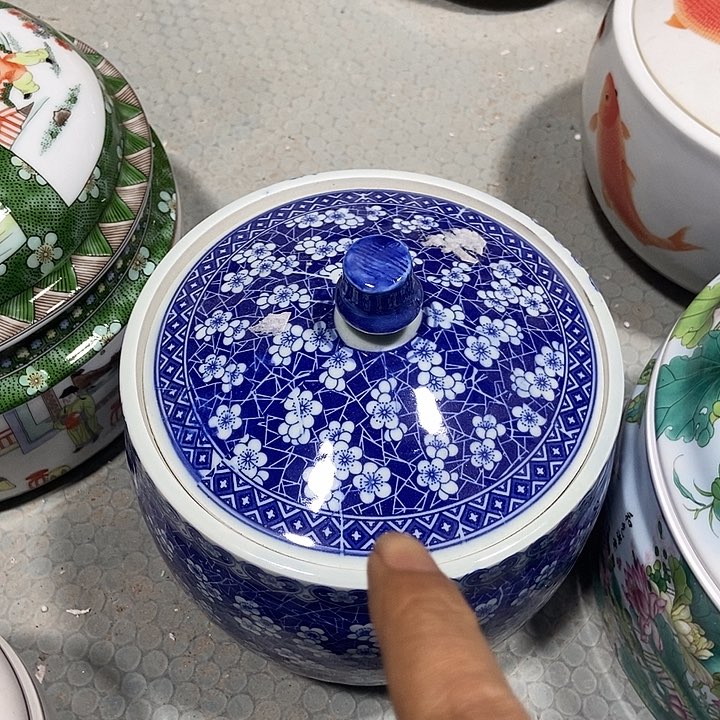 瓷片景德镇陶瓷罐5斤