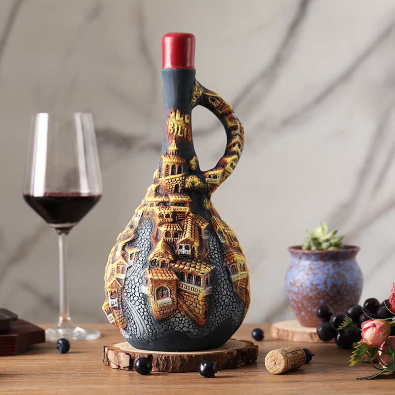 【格鲁吉亚原瓶进口】维尔兹萨别拉维陶罐干红葡萄酒12.5度1L