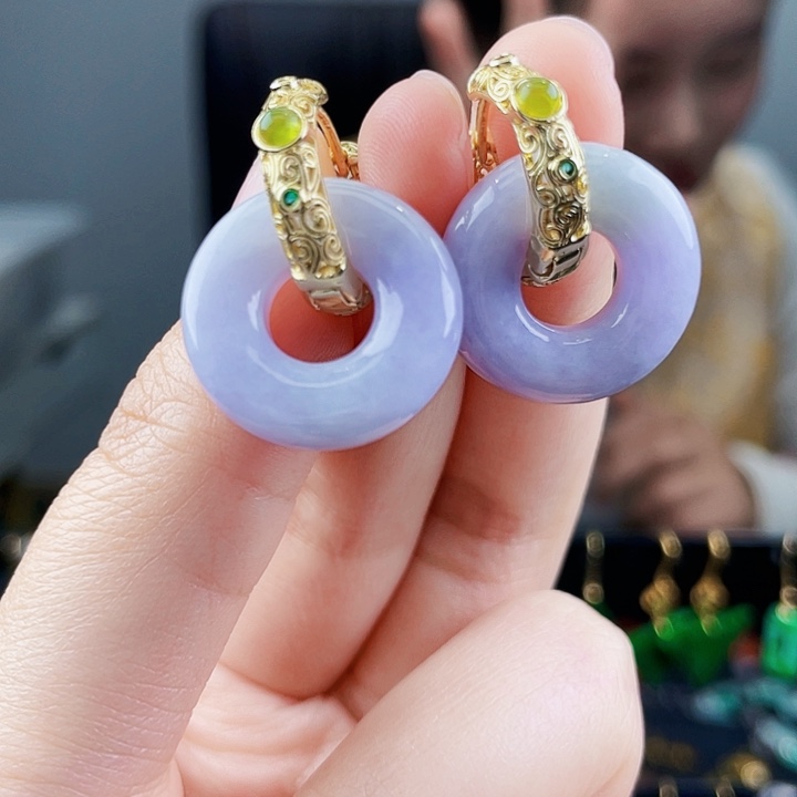翡翠耳饰未镶嵌饰品