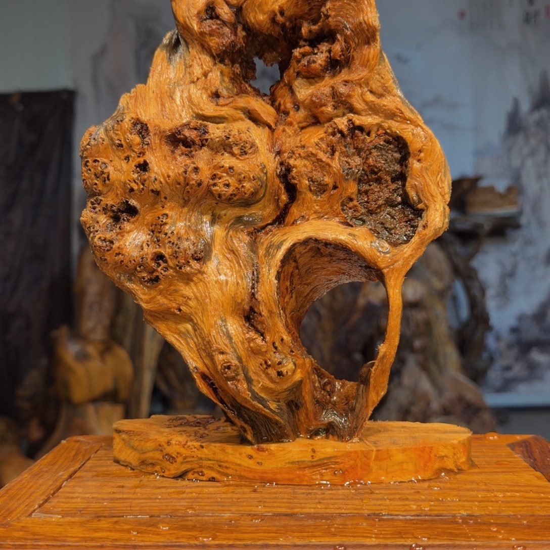 大***大木三丰琥珀木 天然摆件8
