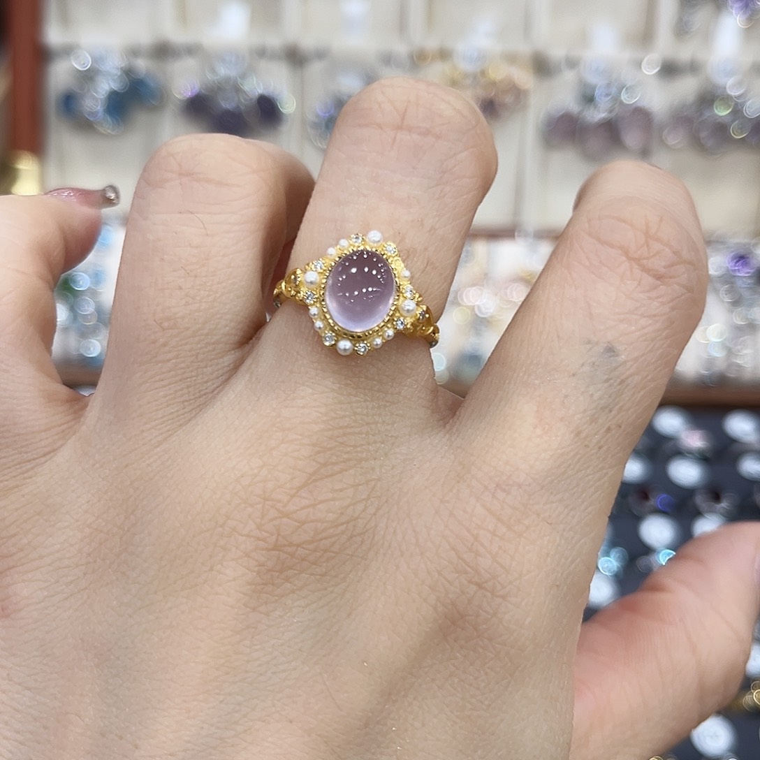 戒指银S925镶嵌紫晶