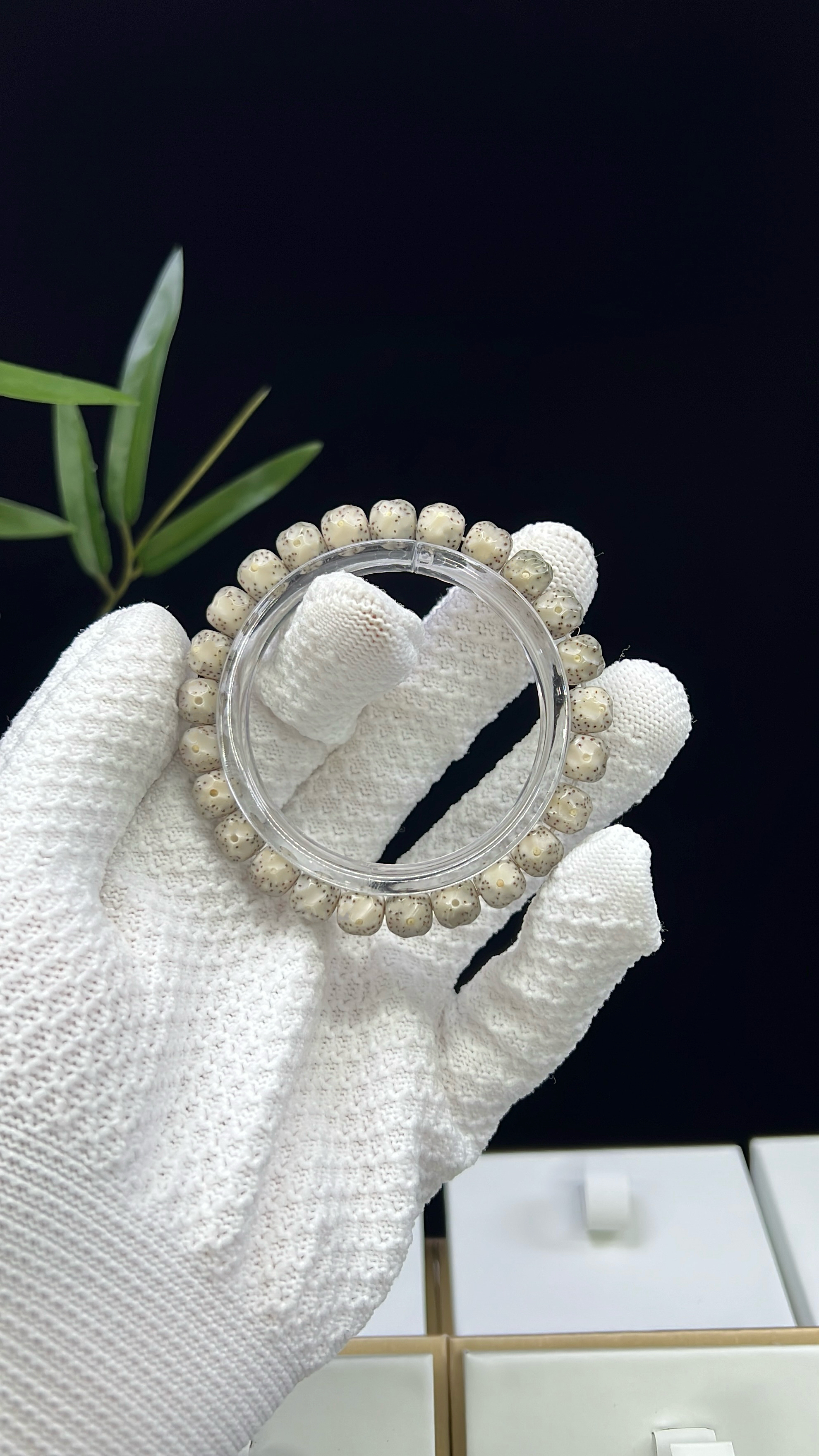 链接三十五星月菩提手串无相针尖小细星9*8