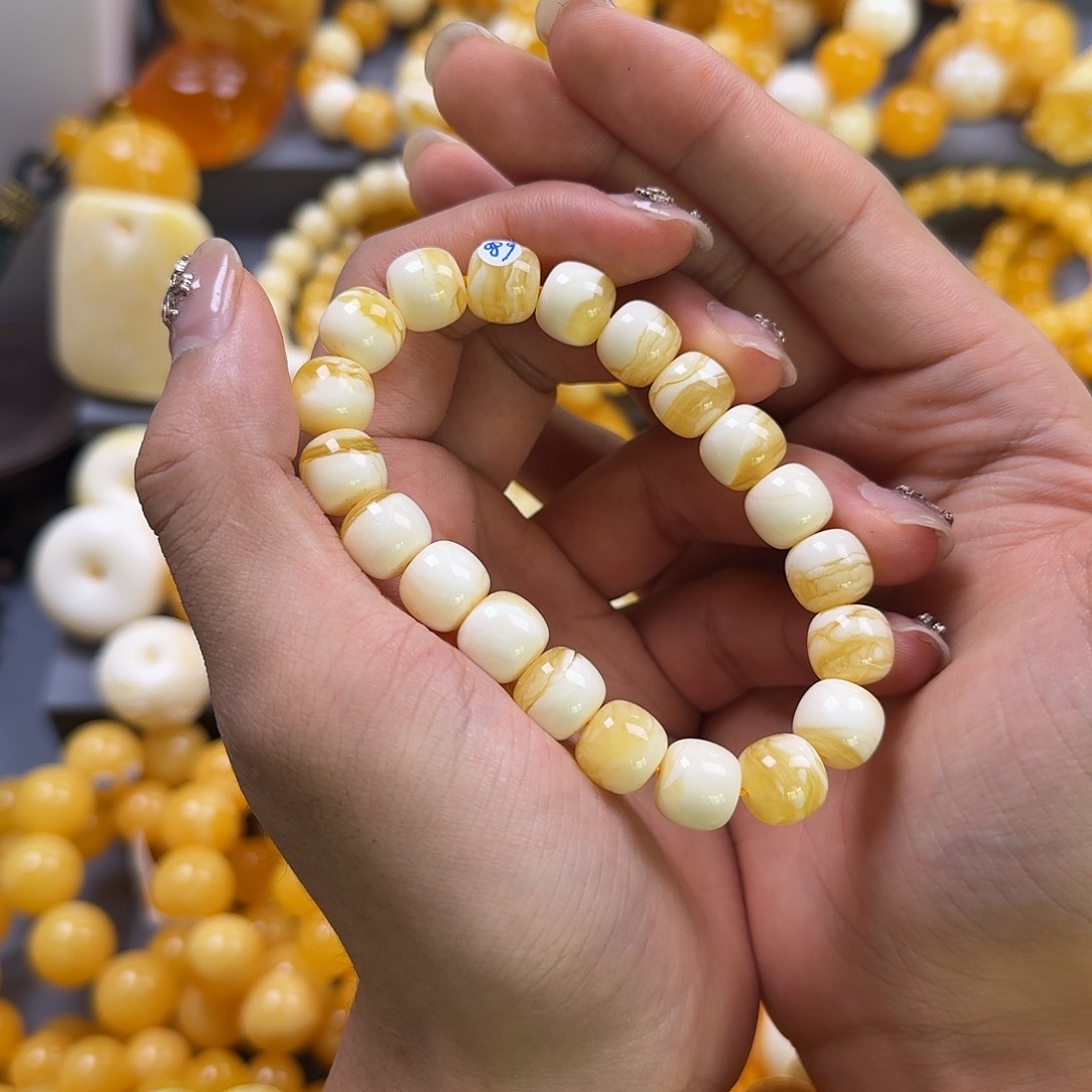 琥珀珠宝奇石未镶嵌同料老型11mm