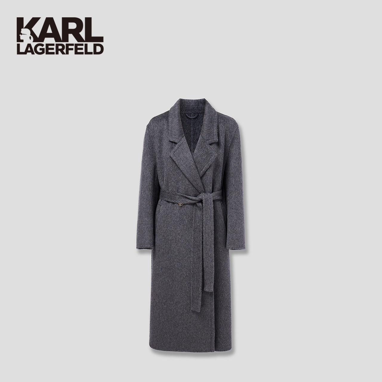 【官方】KARL LAGERFELD卡尔拉格斐秋季新款羊绒大衣老佛爷M27E2923