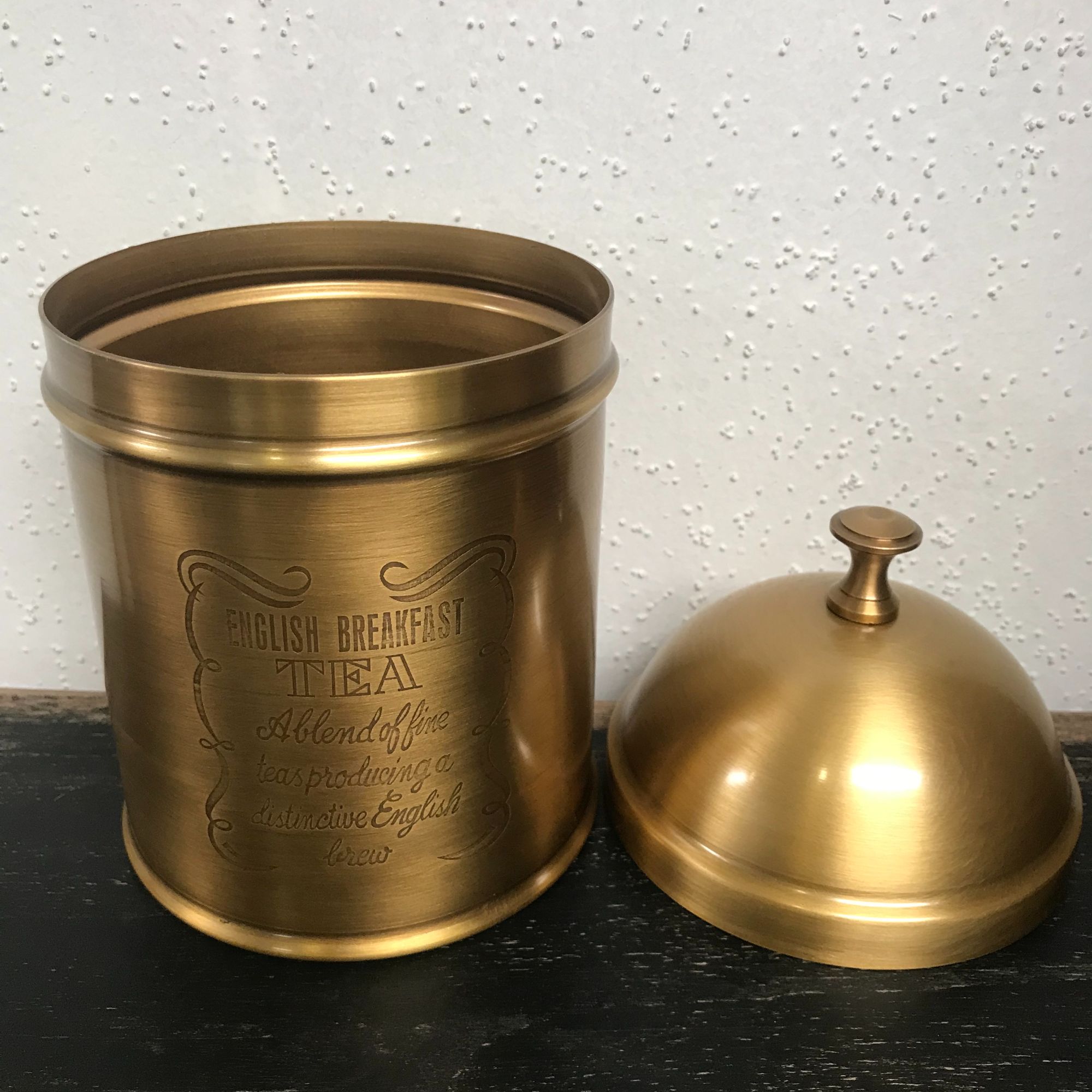 博瑞奇复古黄铜茶叶罐客厅玄关收纳罐桌面装饰摆件（09518）