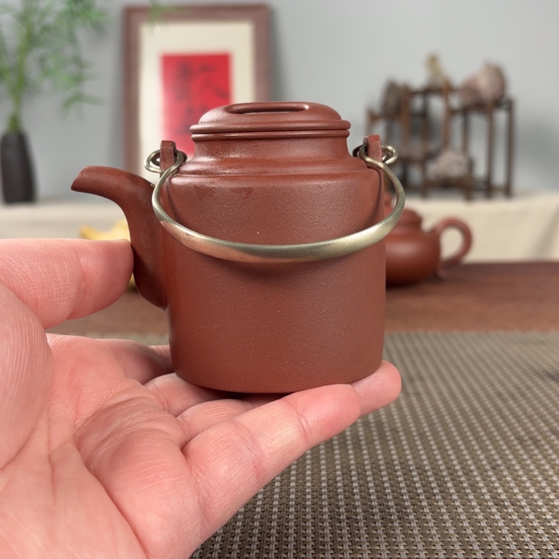 紫砂茶壶中****筑黄龙山原矿紫砂壶