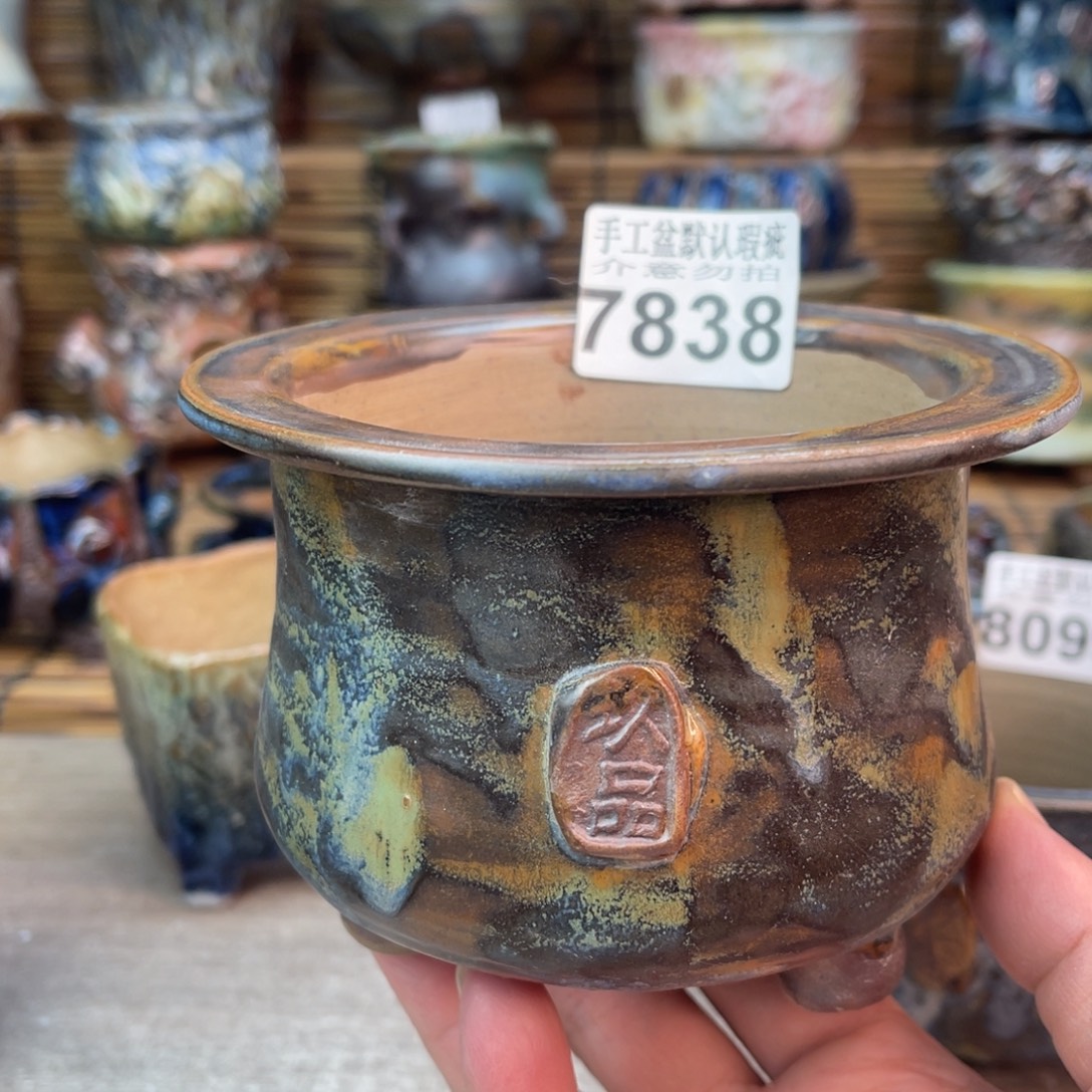 手工花盆默认瑕疵完美者勿拍