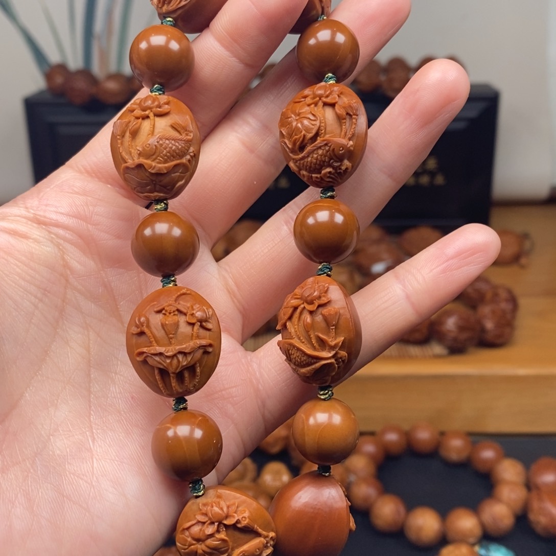 手串橄榄核许静健老师年年有余