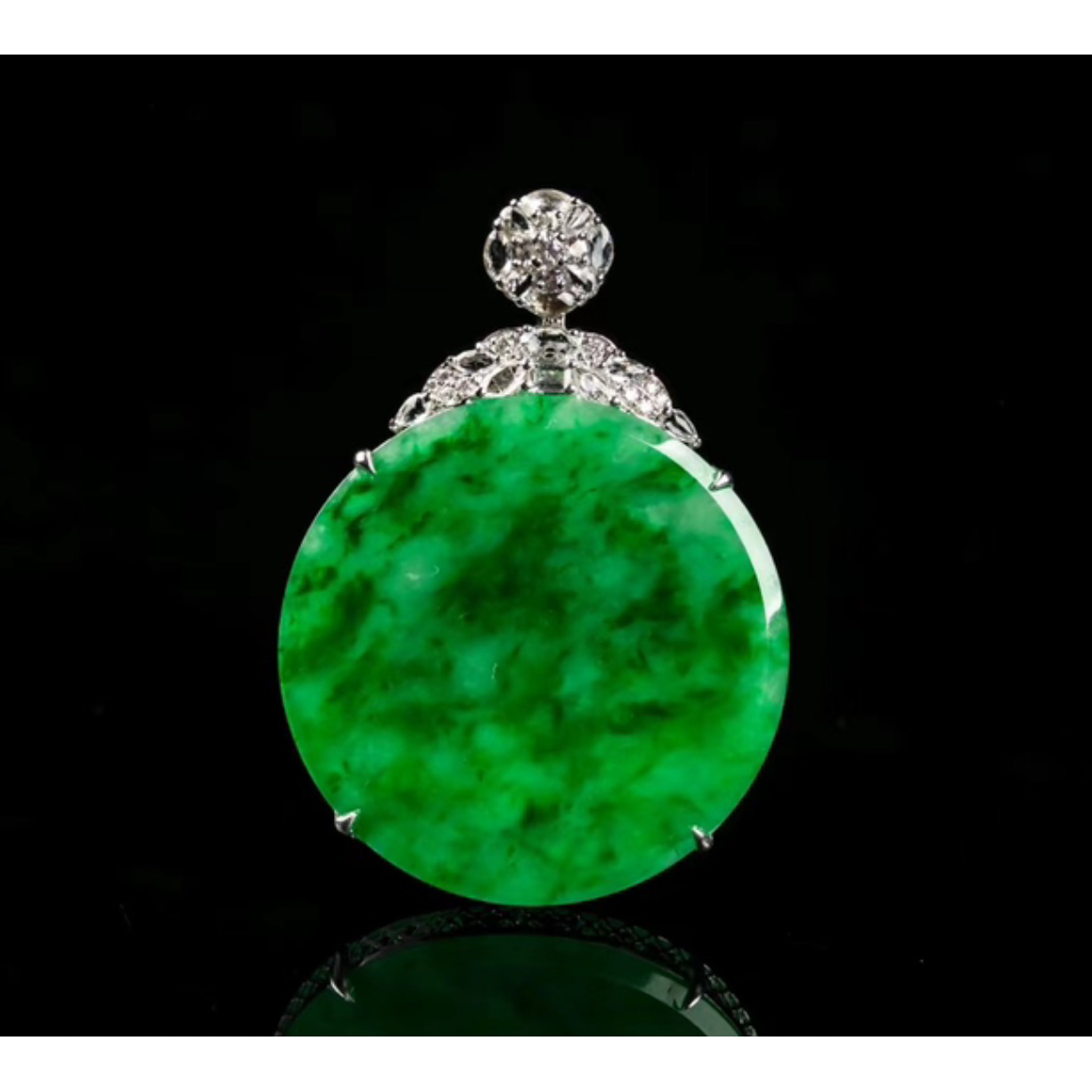 【安妮专属】 18K白大圆牌 YDA00386 多样性发其一