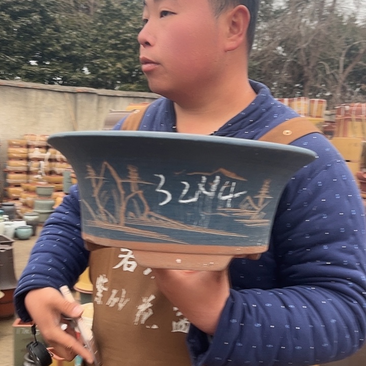 紫砂紫砂花盆盆栽