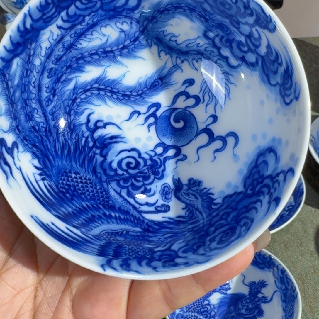 景德镇陶瓷手绘柴窑普洱杯